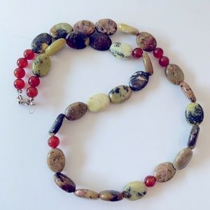 Artisan Made Gemstone Jasper & Carnelian Necklace